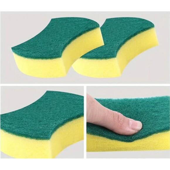 5-Pack Versatile Double-Sided Non-Scratch Cleaning Sponges - Picture 3 of 5